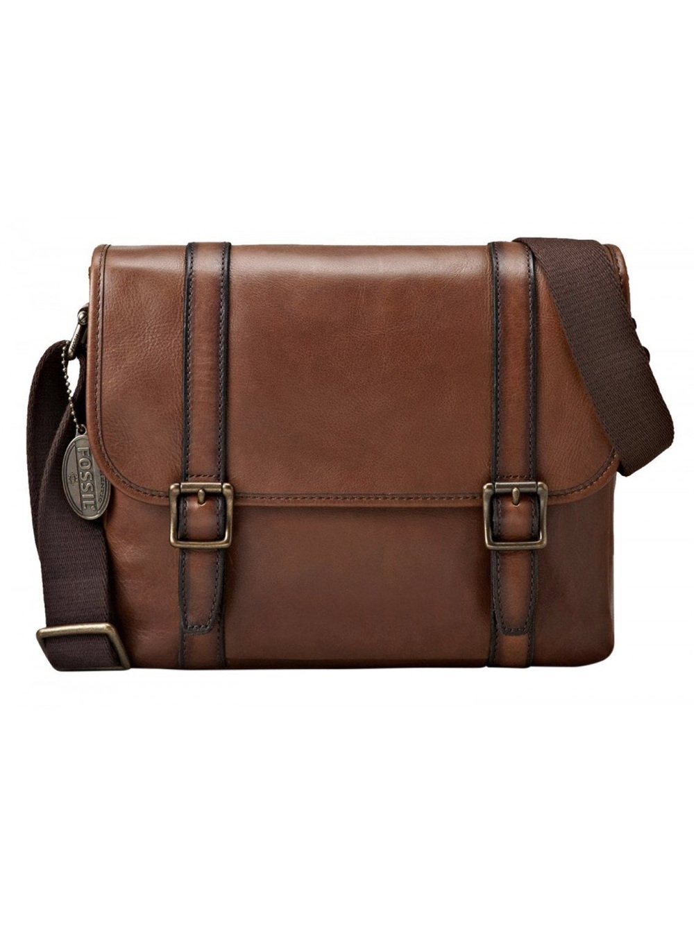 Vintage Fossil Leather Estate East-West City Messenger Bag